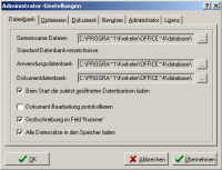Office Manager 4.1: Screenshot der Programmeinstellungen