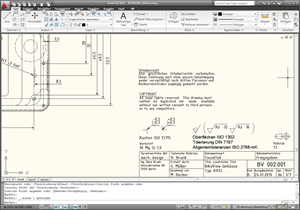 Erstellte Zeichnung in AutoCAD