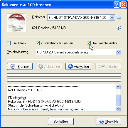 CD Brenndialog