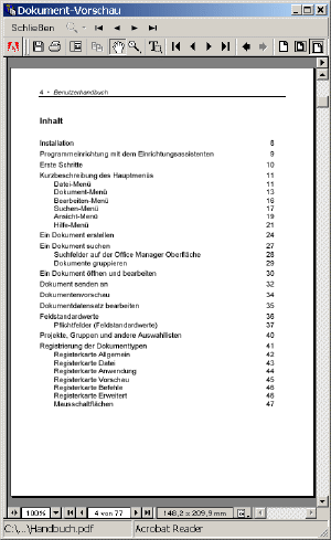 PDF-Dokumentenvorschau