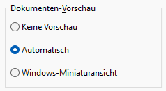 Windows GUI: Optionsfelder