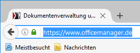 Adressleiste im Web-Browser