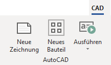 Hauptmenü AutoCAD