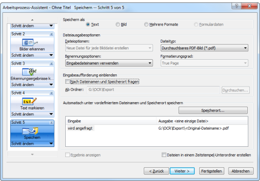 OmniPage Agent Einstellungen