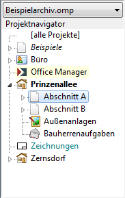 Screenshot mit erweiterten Projekeigenschaften