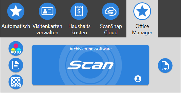 Touchscreen des ScanSnap iX1500