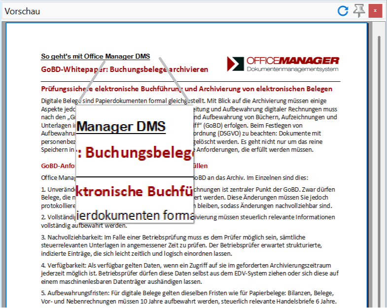 Details im Dokument vergrößern
