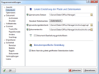 Screenshot Datenbank-Einstellungen