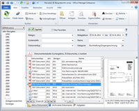 Screenshot Office Manager 12.0 mit GDPdU-Archiv