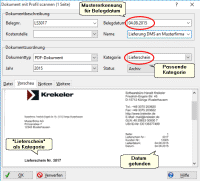 Scanprofil mit Dokumentenerkennung