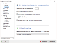Programmeinstellungen