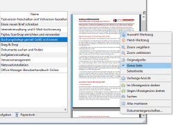 PDF-Vorschau an Dokumententabelle