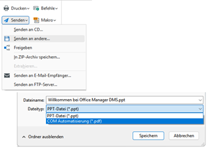 PowerPoint-Dokument als PDF exportieren