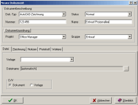 Office Manager 3.0: Screenshot des Eigenschaftenfensters