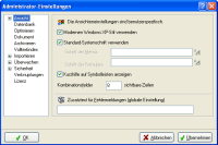 Office Manager 6.0: Screenshot der Einstellungen