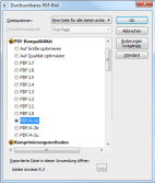 Screenshot OmniPage Ultimate Speichereinstellungen PDF-Bild