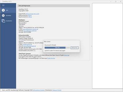 Download des ersten KI-Modells