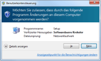 Möchten Sie zulassen, dass durch das folgende Programm Änderung an diesem Computer vorgenommen werden?