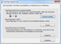 Screenshot "ScanSnap Support Tool"