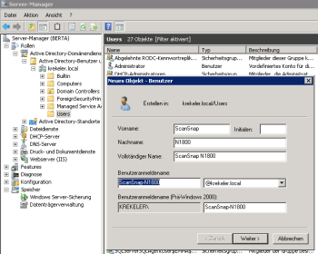 Screenshot Windows 2008 Benutzerverwaltung