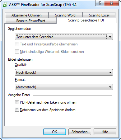 ABBYY 4.1: Scan to Searchable PDF