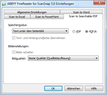 ABBYY 5.0: Scan to Searchable PDF