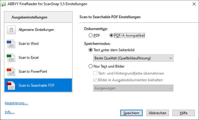 ABBYY 5.5: Scan to Searchable PDF
